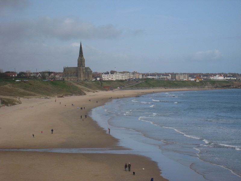 2011 UK England Newcastle  0695.jpg - A visit to Newcastle in the UK, April 2011. The first day was getting there, seeing downtown, shopping, "The Keep", the Grand Hotel, and the coast.